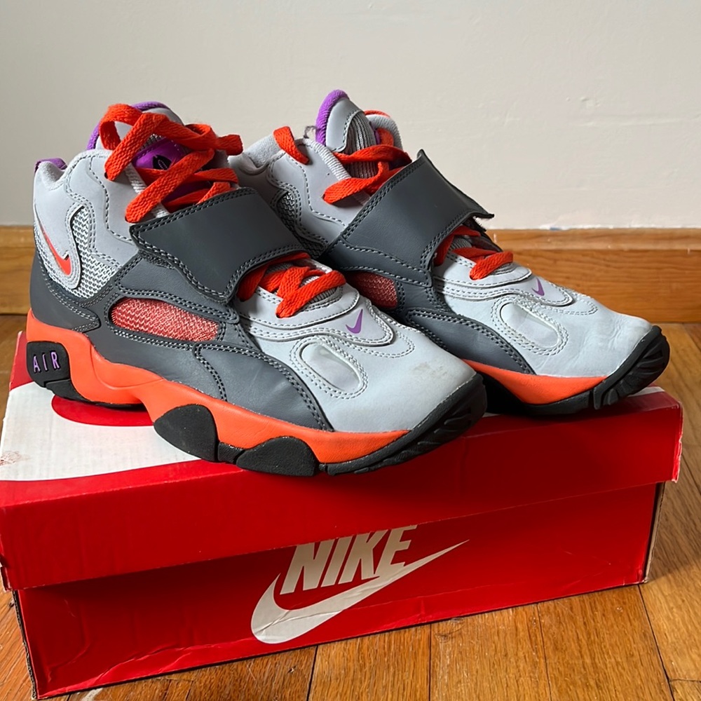 Nike Air Speed Turf(GS) grey orange and purple